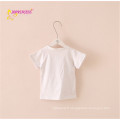 Prix ​​total en stock plaine blanc enfants t-shirt avec clown impression enfants t-shirt enfants sport porter